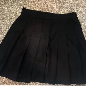 Classic Black Pleated Skirt